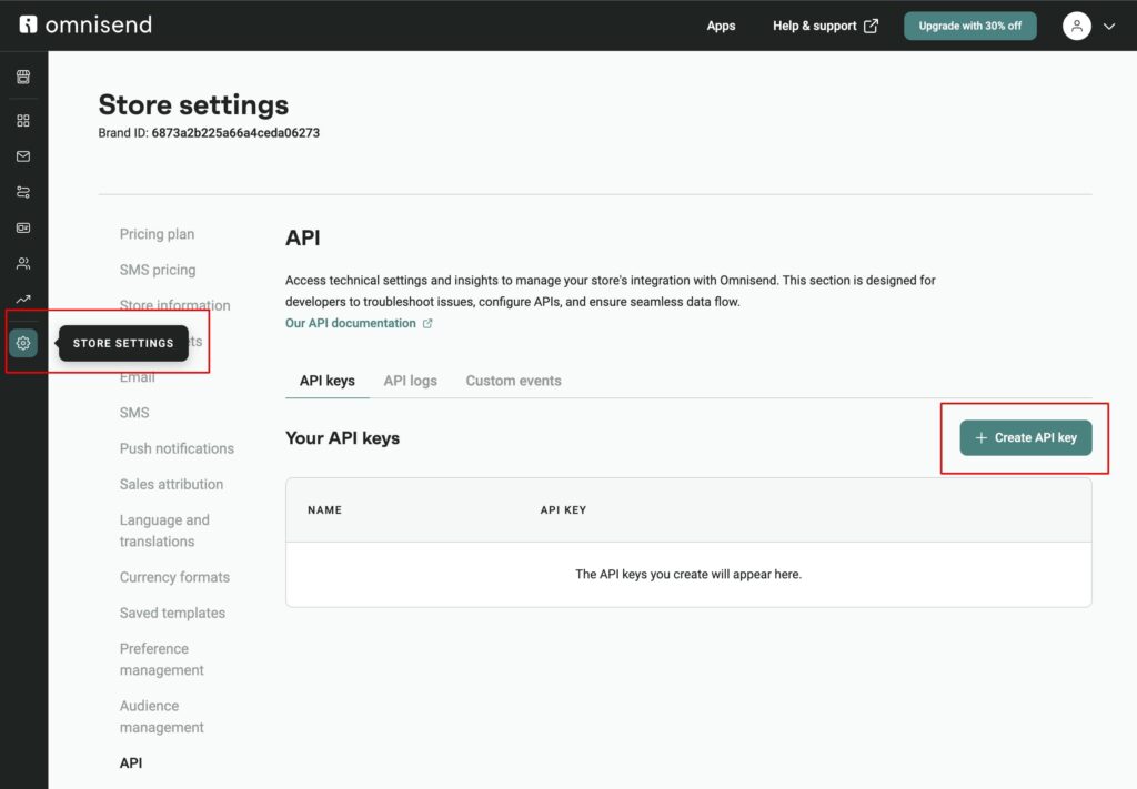 Points & Rewards for WooCommerce - Omnisend Store Settings