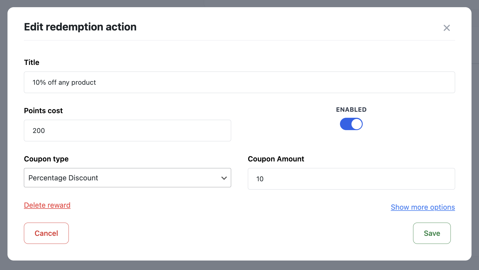 WPGens Points and Rewards - Add Redemption Action