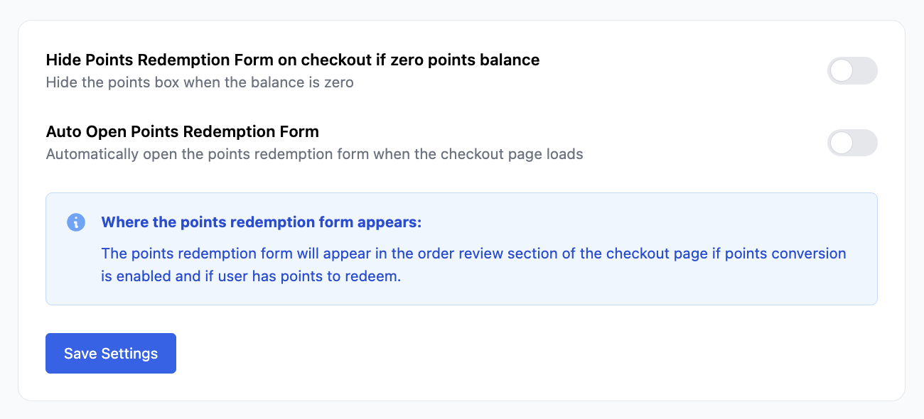 WPGens Points and Rewards for WooCommerce - Points redemption form