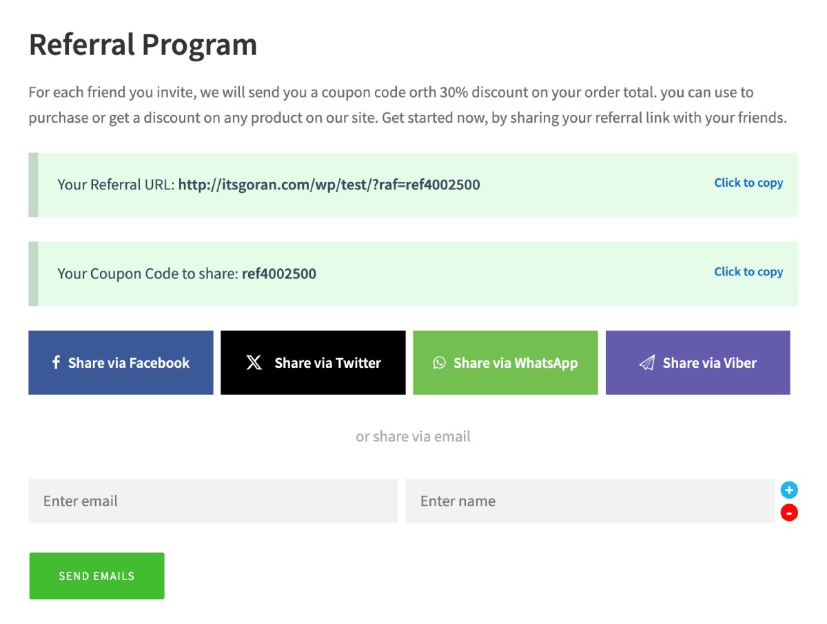 Referral Link or Coupon Referral